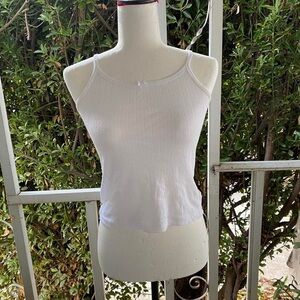 The Children's Place White Fitted Crop Tank Top